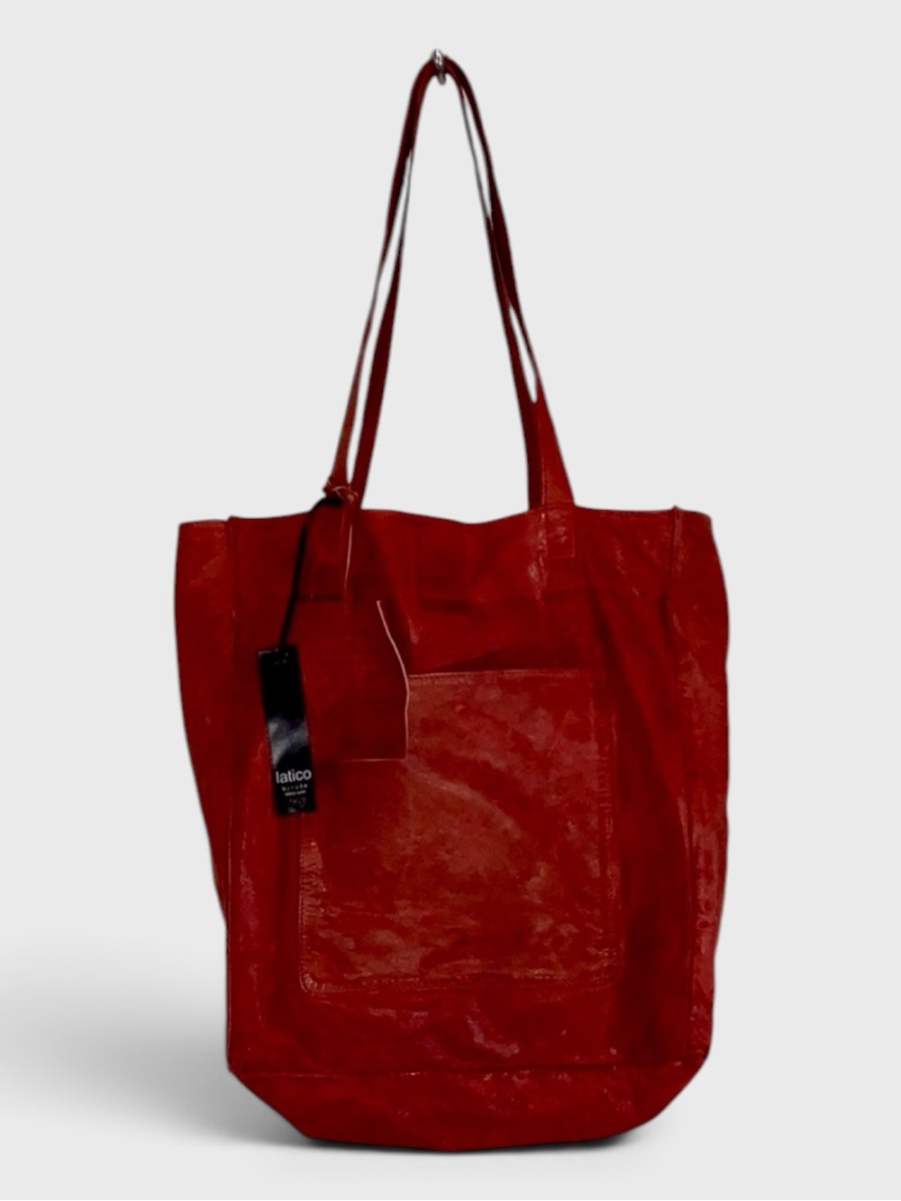 905 NEW! latico Leather Margie Paprika Tote Bag with Front Exterior Pocket
